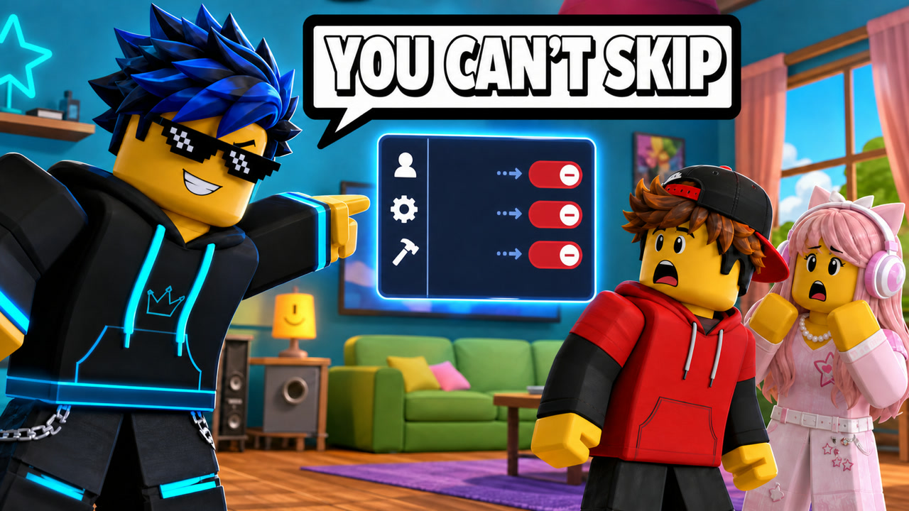 Test redesign showing Roblox players unable to skip an admin