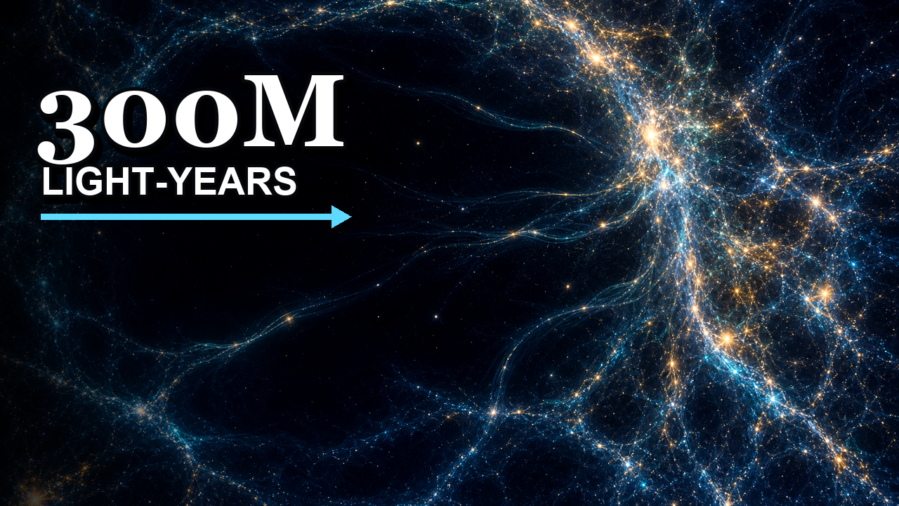 Vast cosmic structure spanning 300 million light-years